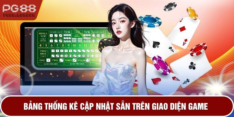 Bảng thống kê cập nhật sẵn trên giao diện game