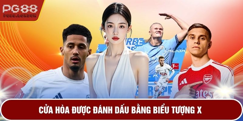 Cửa hoà được đánh dấu bằng biểu tượng x